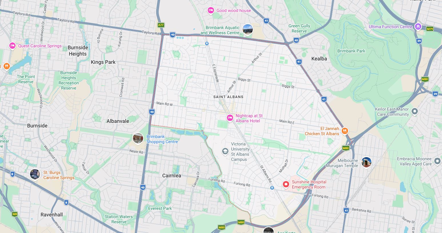 St Albans Map